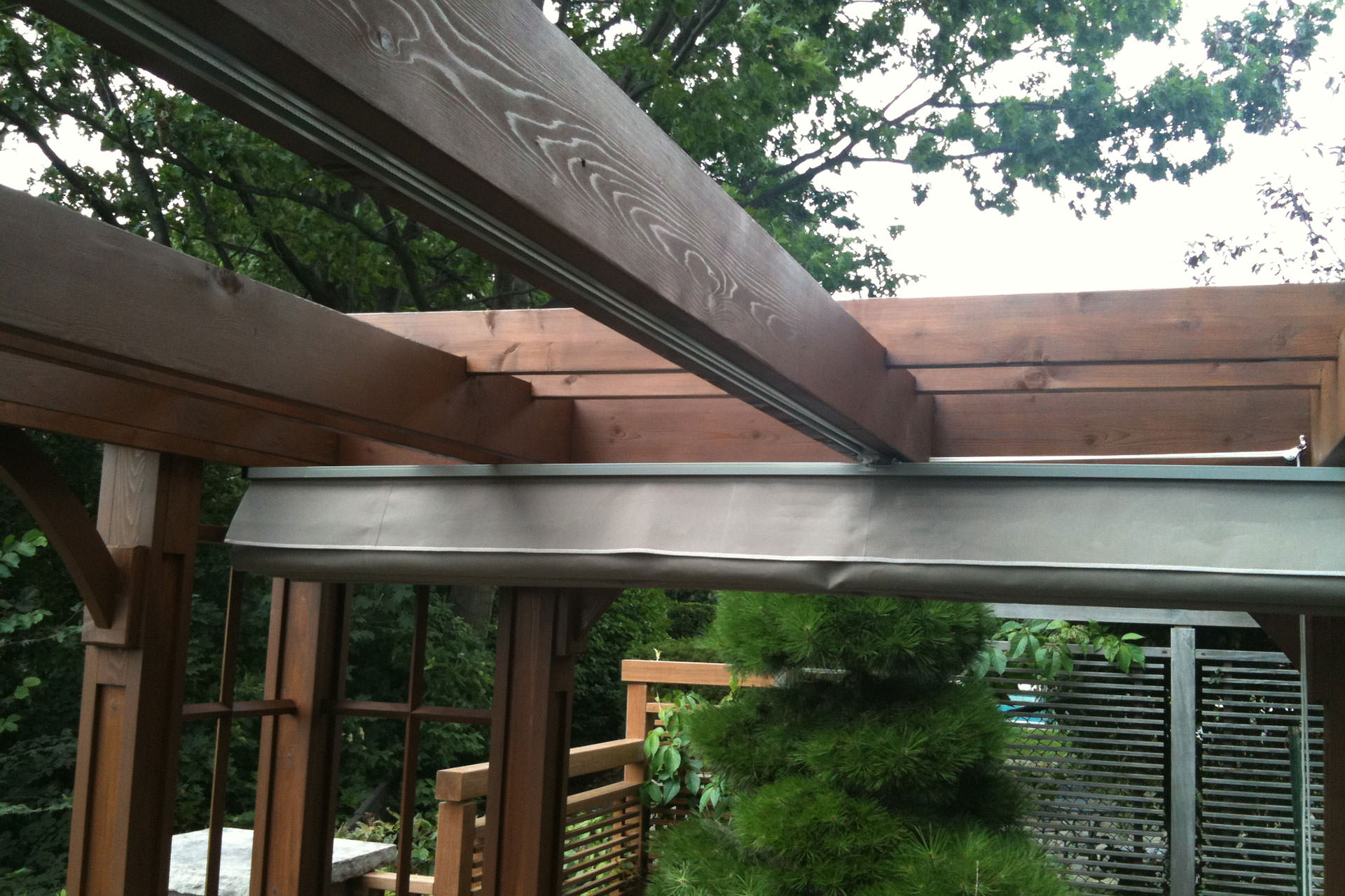 Hide Pergola Canopy Track