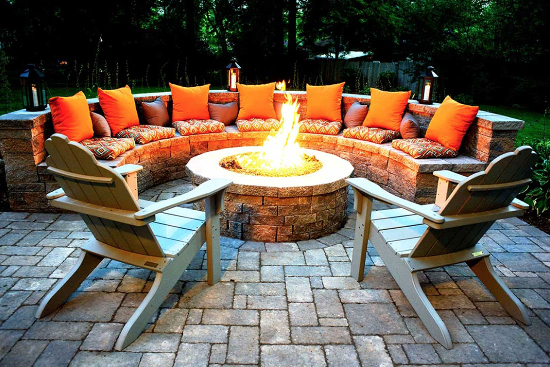 Fall Outdoor Spaces Fireplace