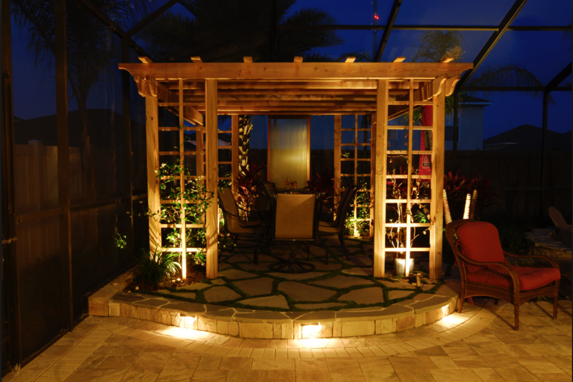 Built In Pergola Lighting Ideas